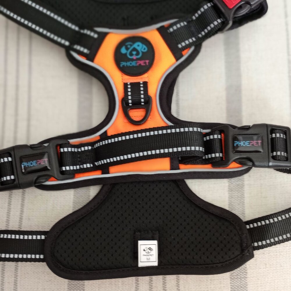 'PHOE PET' No Pull Harness Size M Reflective High Vis Neon Orange NWOT Unused